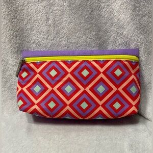 Clinique Multi-Color Geo Print Cosmetic Bag